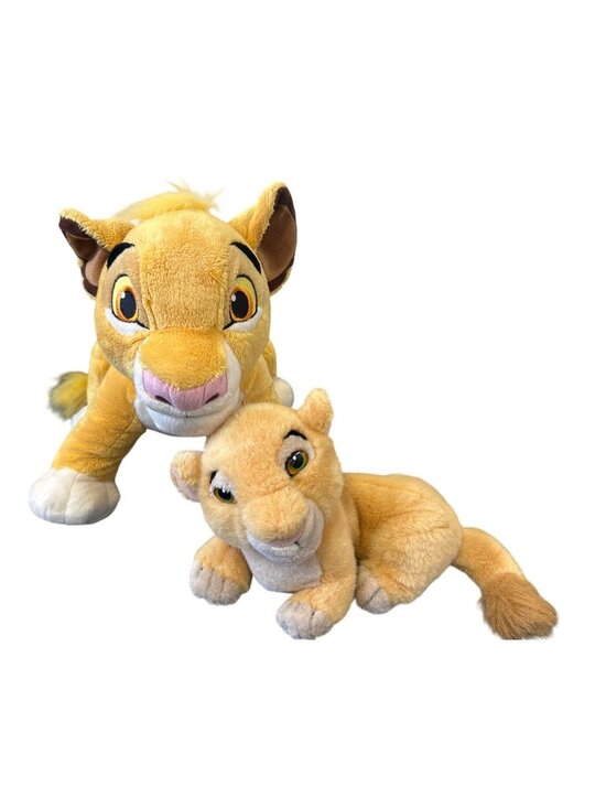 Disney Other - Vintage Disney Lion King Simba & Nala Cub Plush Stuffed Animal Toy Set Baby